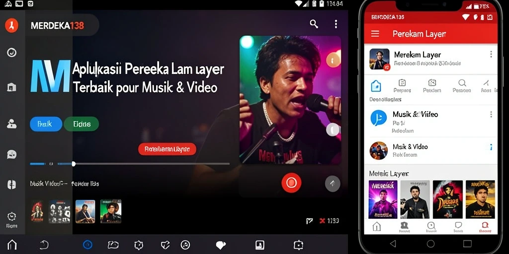 Tampilan antarmuka pengguna aplikasi Perekam Layar MERDEKA138.