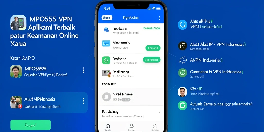 Tampilan antarmuka pengguna MPO555 dengan fungsi VPN yang intuitif.