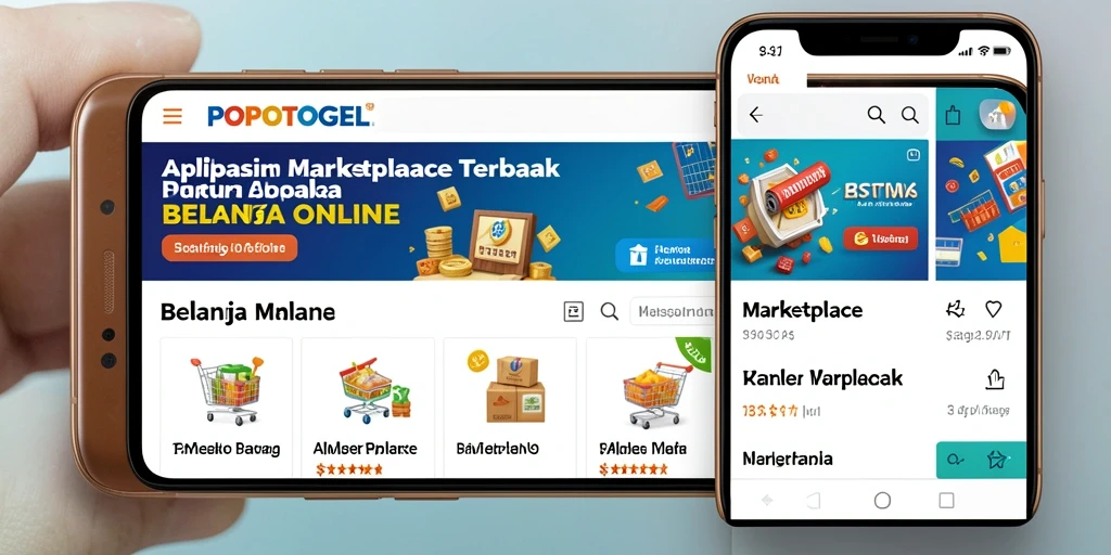 Tampilan antarmuka utama POPOTOGEL dengan berbagai fitur belanja.