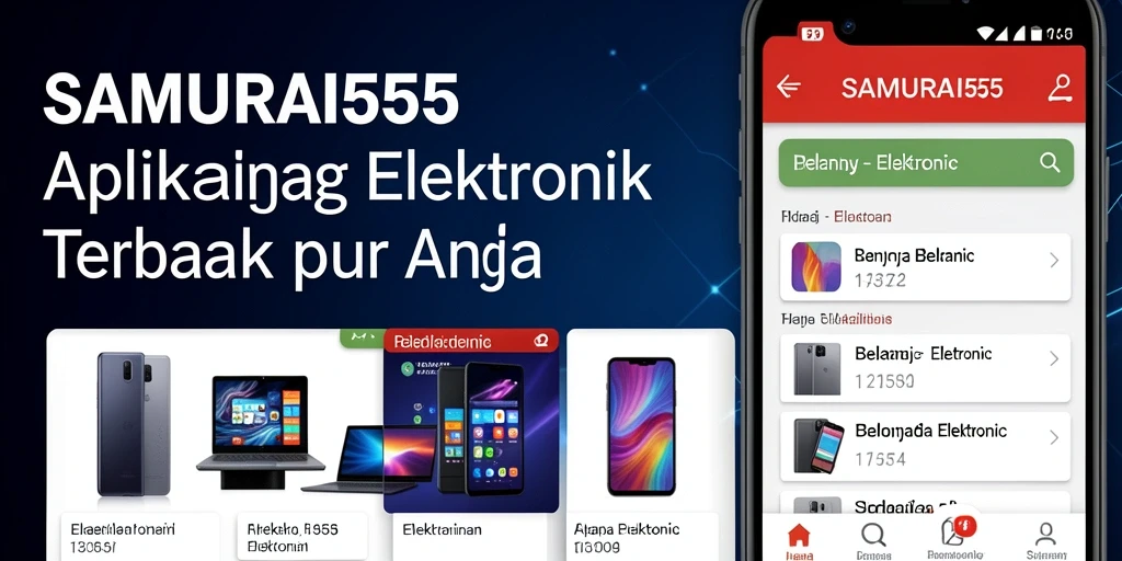 Tampilan antarmuka aplikasi SAMURAI555 untuk belanja elektronik.