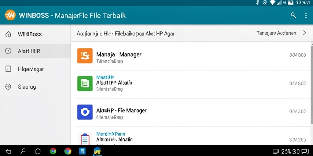 Antarmuka WINBOSS yang memudahkan pengelolaan file.